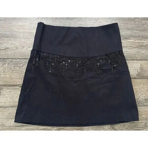 NWT Free People Mini Skirt Black Sequin Size 2 New